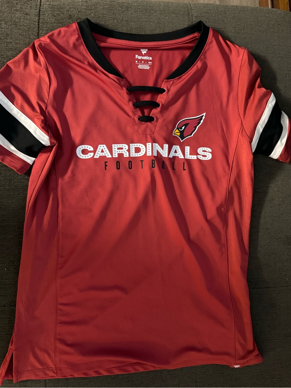 Fanatics Red Arizona Cardinals Lace-Up Women's Football Top